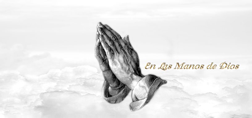 En Las Manos de Dios White Clouds (Gold Text)